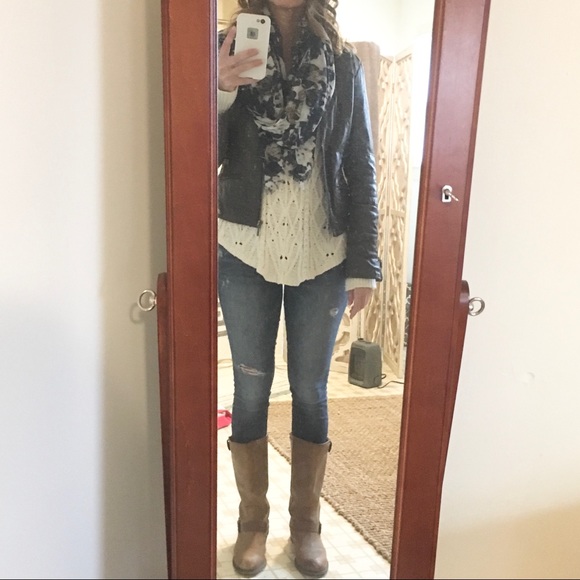 Whet Blu Quilted Panel Leather Jacket Gray XS - Picture 7 of 7